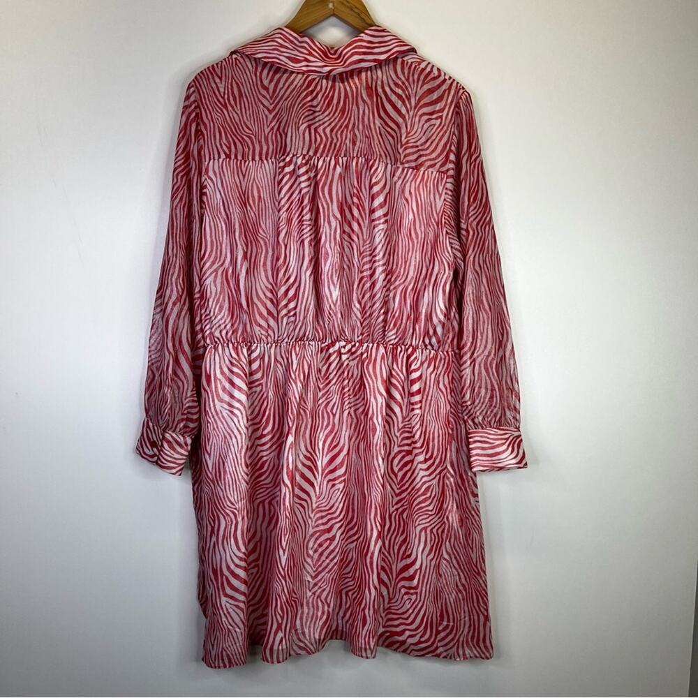 Michael Kors Zebra Print Wrap dress geranium - 0X - Picture 7 of 13